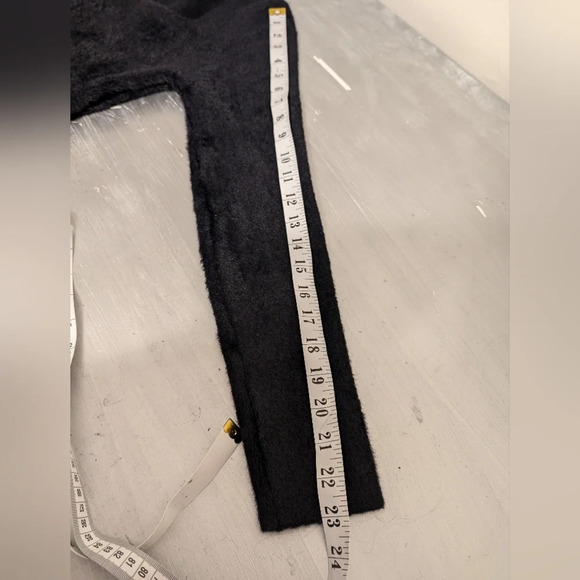 Aritzia Sunday Best Fuzzy Black Long Sleeve Mini Dress (Montgomery Dress) Size M - Picture 5 of 10